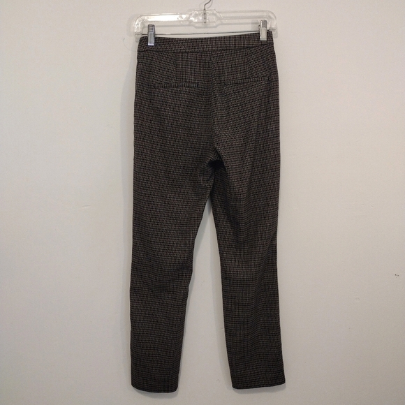 H&M - Houndstooth Ankle Burgundy Pants - Picture 7 of 12